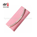 Simple classical logo printed 3 fold leather wallet